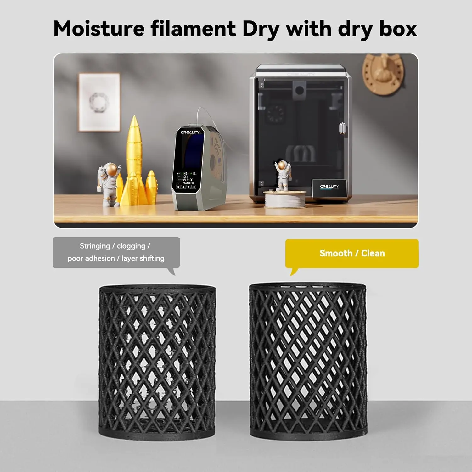 Nieuwe Creality Space Pi Filament Droger Box Verbeterde Filament Opslag Dehydrator 1kg 3D Printer Filament Droger Box Opslag houder