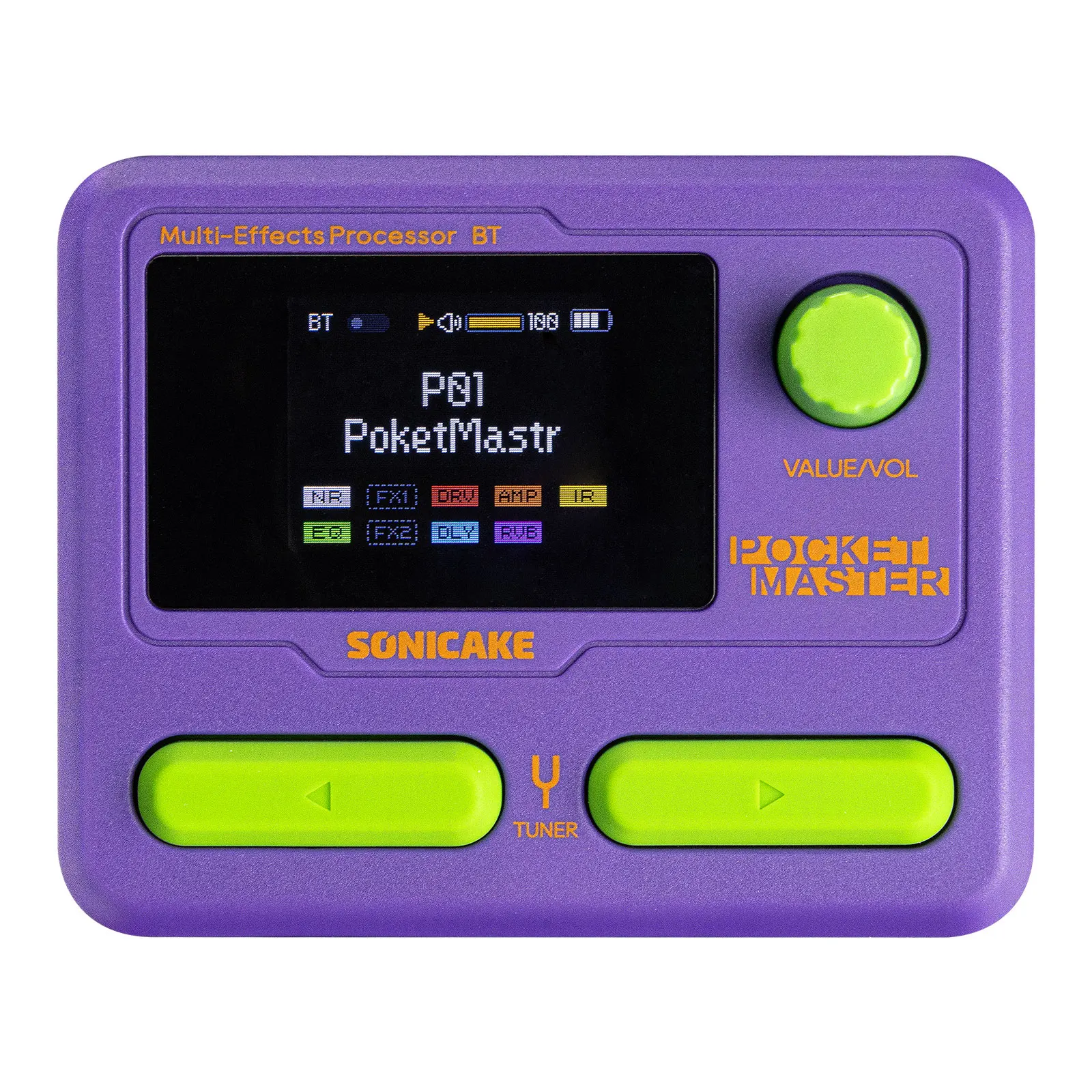 SONICAKE Pocket Master funda colorida versión Global en inglés amplificador de bajo de guitarra más de 100 Pedal multiefectos Control de aplicación recargable