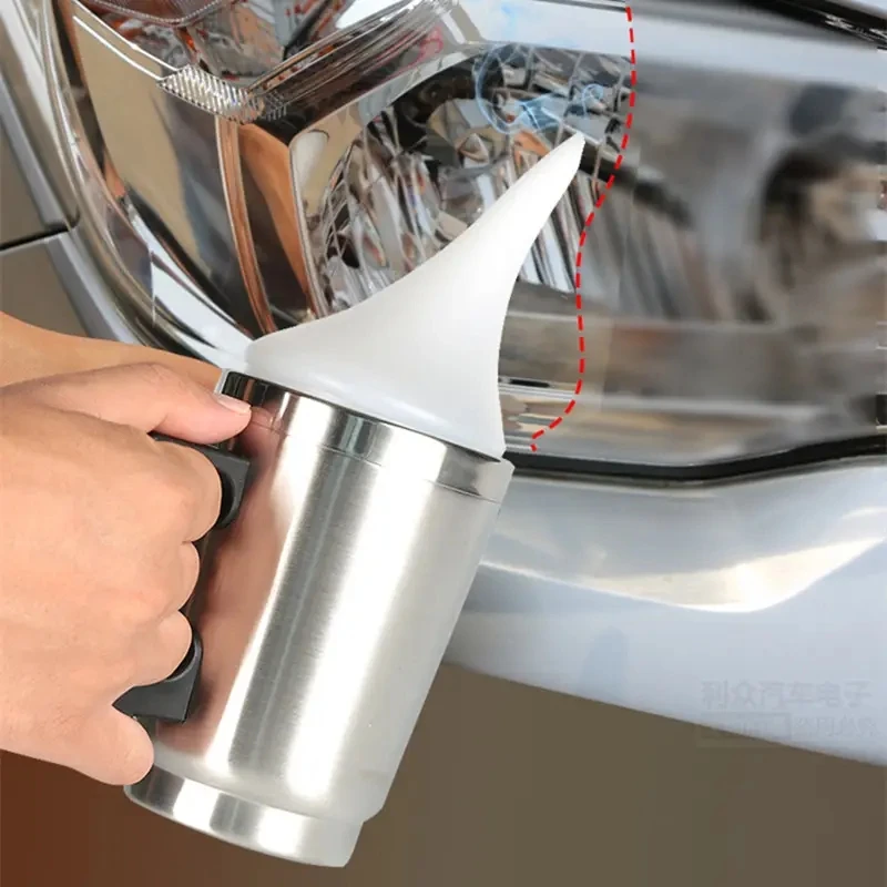 Herramienta de reparación de esmalte de faros de coche, taza de atomización de calefacción, Kit de herramientas de pulido de faros, restauración de reparación de tazas de calefacción eléctrica