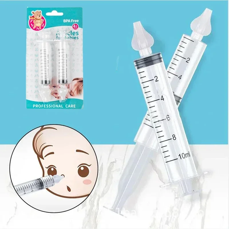 2 stücke 10ML Nasensauger Reiniger Spritze Baby Nase Waschen für Kinder Baby Nase Reiniger Rhinitis Nasenreiniger nadel Rohr