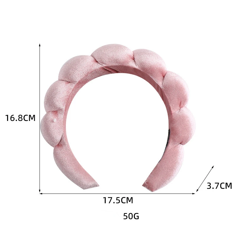 Fasce in spugna per donne Ragazze Fascia per capelli gonfia Trucco Bubble Terry Panno Co Spa Fascia per capelli retrò Accessori per capelli da donna Copricapo