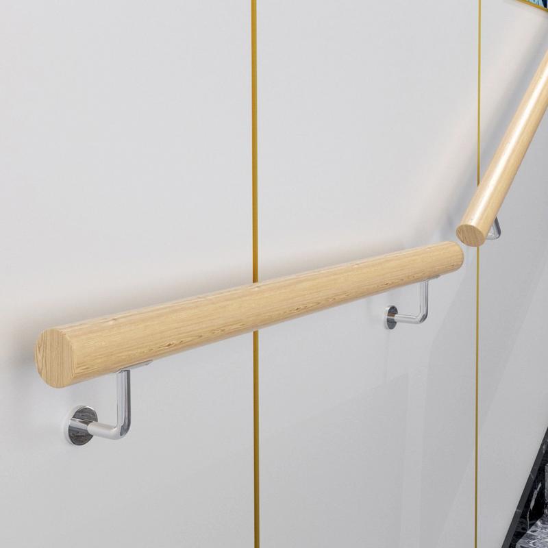 Corrimão de madeira para escada, corrimão de mão antiderrapante, corrimão ergonômico de madeira para casa, varanda, porta interna e externa