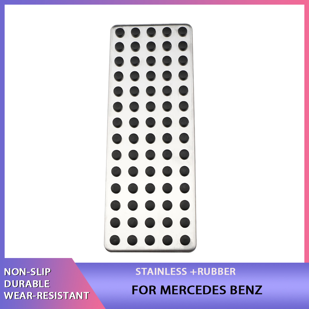 Placa de reposapiés antideslizante para coche, cubierta de Pedal de reposapiés sin taladro para Mercedes/Benz B C E S Cls Slk Cla Gla Glk Ml Gl Series