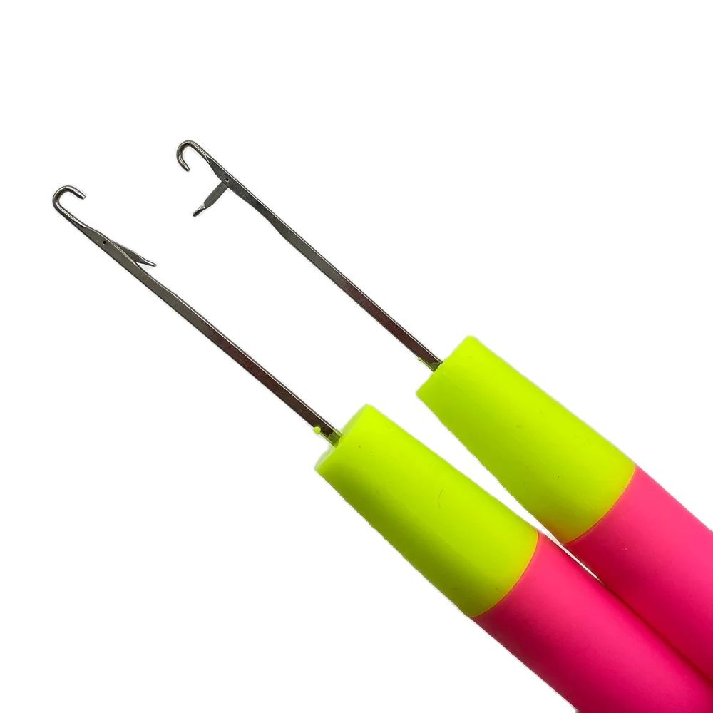 3 Stück 5,7 mm rosa Knüpfhaken Häkelnadel Dread-Lock Strickhaar Häkelnadel Haken Haarweberei