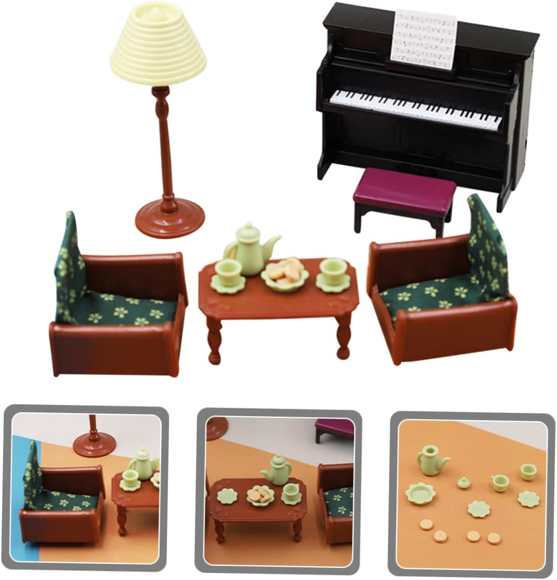 1:12 móveis em miniatura floresta família simulação cena modelo kit variou cena combinação conjunto casa de bonecas brinquedo para presentes da menina brinquedos