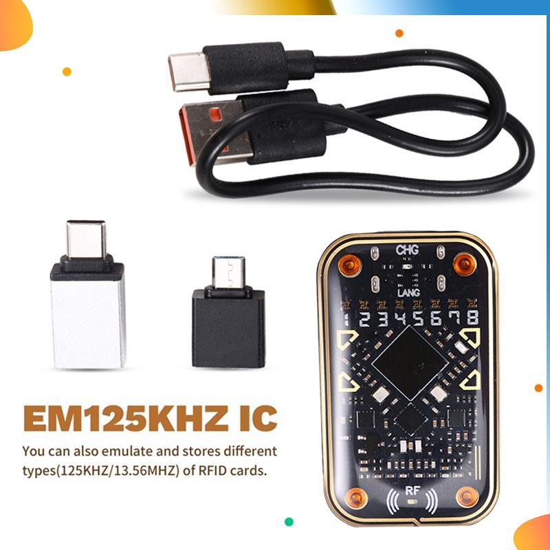 B48A Chameleon Ultra V2.0 RFID смарт-чип-эмулятор 125 кГц 13,56 МГц декодирование карт NFC Дубликатор + 3Xuid брелок/картаCUID