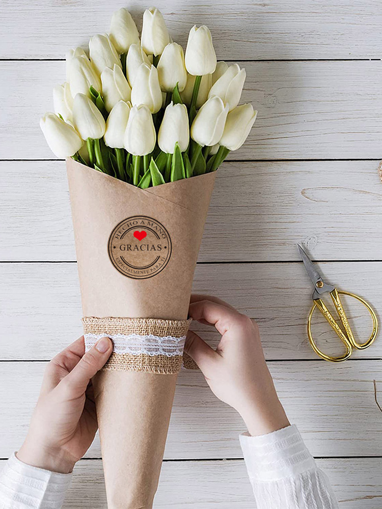 500 stuks handgemaakte plakboeken zeehonden cadeaustickers en briefpapier bedankjeslabels uit Spanje Gracias