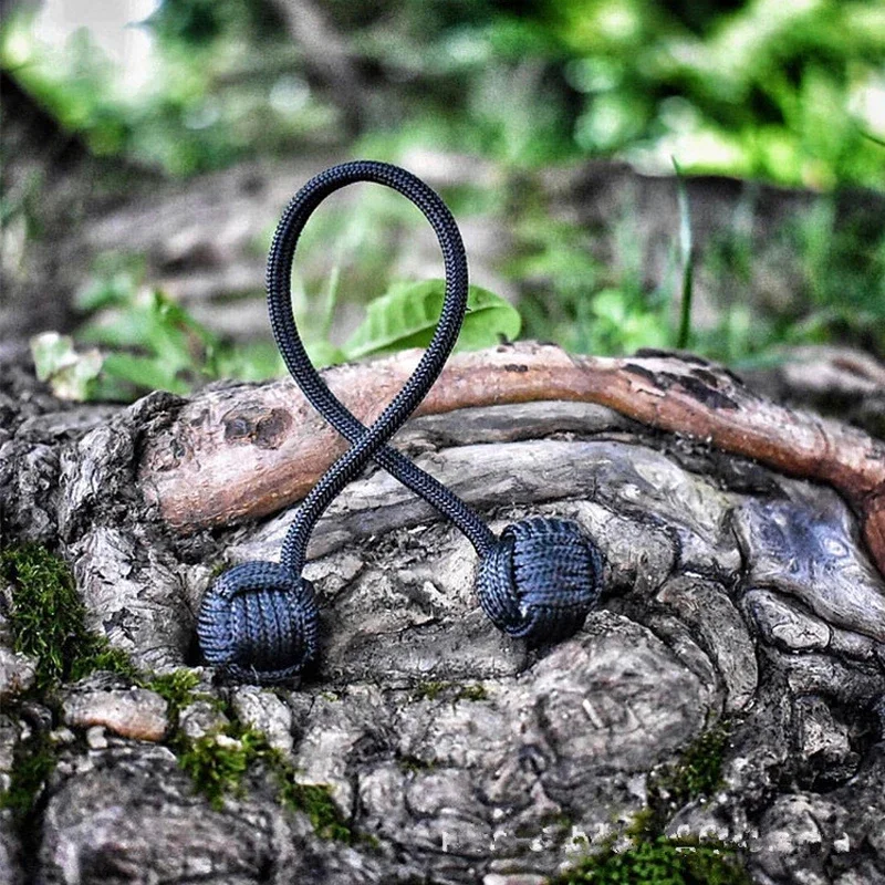 2024 ใหม่กลางแจ้ง EDC ป้องกันตัวเองกําปั้นลิง Fidget ของเล่นนิ้วมือ Paracord ความเครียด Extreme ของเล่นนิ้วมือลูกเหล็ก Window Breaker