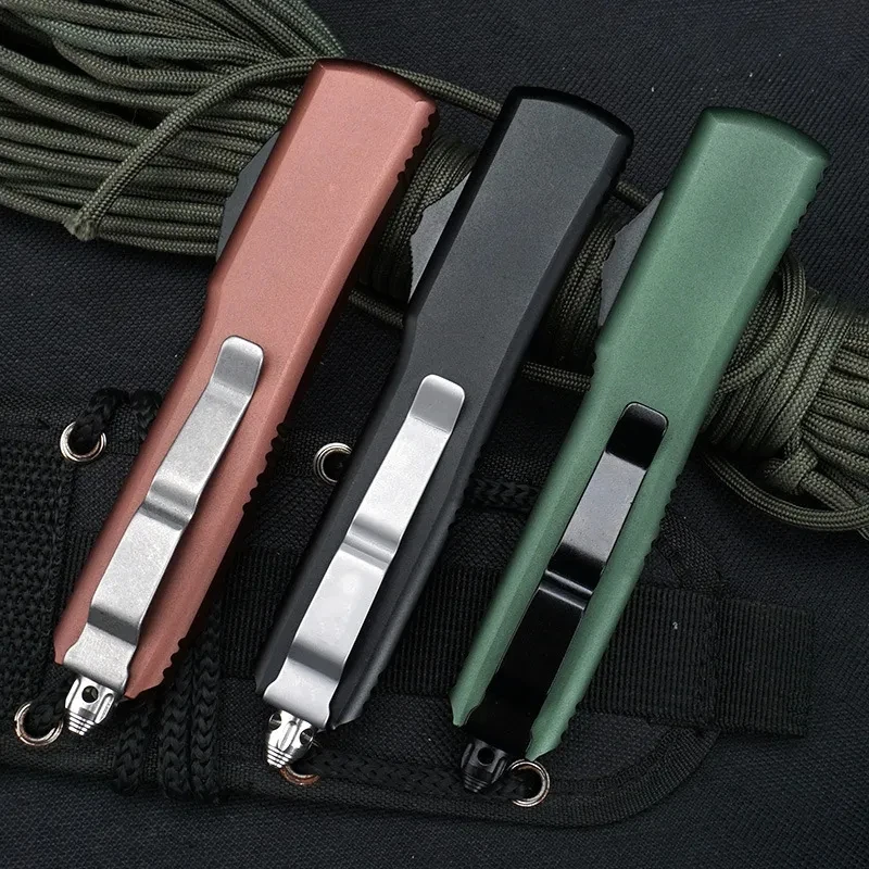 Aviation Aluminum Comb EDC Straight Jump Automatic Telescopic Creative Tool 420 Steel Comb Mini Portable EDC Tool