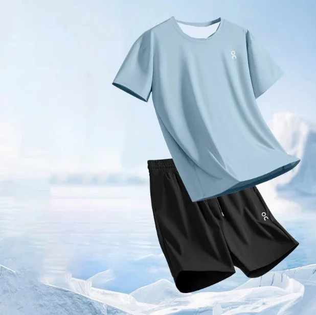 2025 ON Sportanzug Herren Sommer Schnelltrocknendes Lauf-T-Shirt Kurzarm Shorts Halbarm Fitnesskleidung