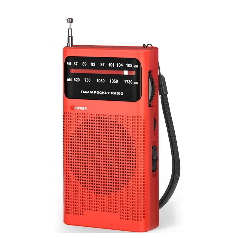 Supervivencia de emergencia Batería AA de banda completa Pequeña radio portátil Mini AM FM Puntero Radio de bolsillo para correr Compaing Viajes Analógico
