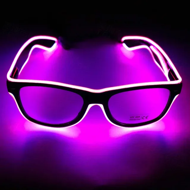 1PC Flashing EL Wire LED Light Up Party SunGlasses Led Glasses Luminous Party Decorative Lighting Classic Novelty Gift Bright