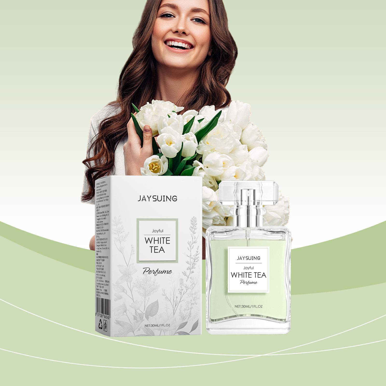 Perfume de chá branco fragrância de longa duração spray de perfume corporal fragrância iluminada adicionar em encantos removedor de odor desodorante spray corporal