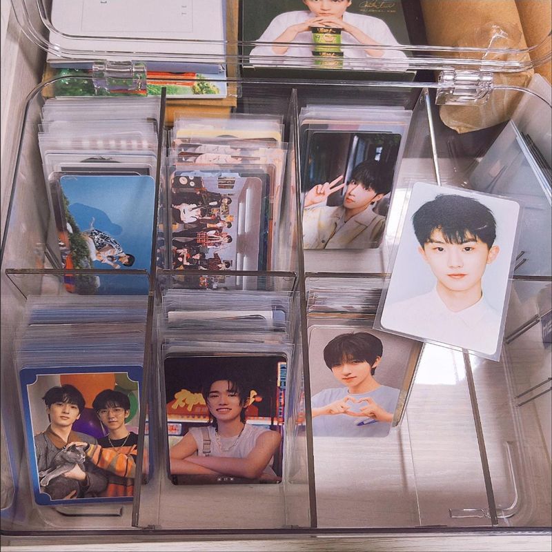 Scomparto Flip Box acrilico trasparente Display Box Blind Box Card Kpop Photocard Storage Box Photo Card Organizer
