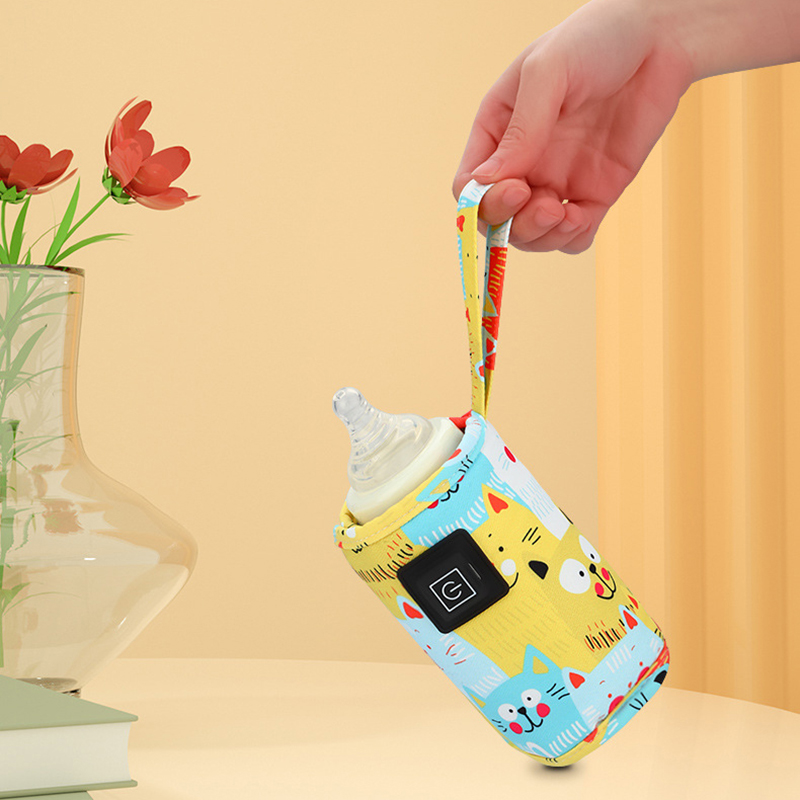 Podgrzewacz wody i mleka USB, izolowana torba podróżna do wózka dziecięcego, podgrzewacz do butelek do karmienia, przenośny podgrzewacz do butelek, Boże Narodzenie, Halloween