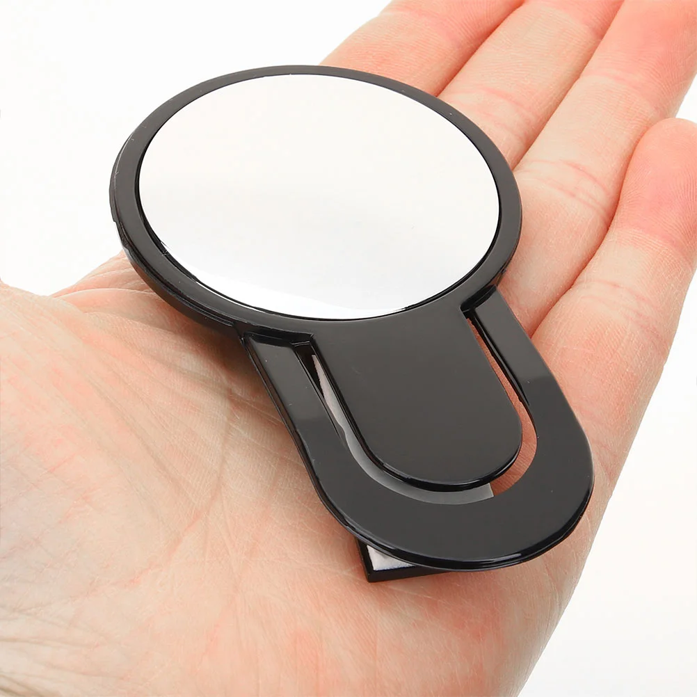 Office Desk Rear View Mirror Computer Convex for Laptop Room Monitor Reflective See behind You Clip Black Safety