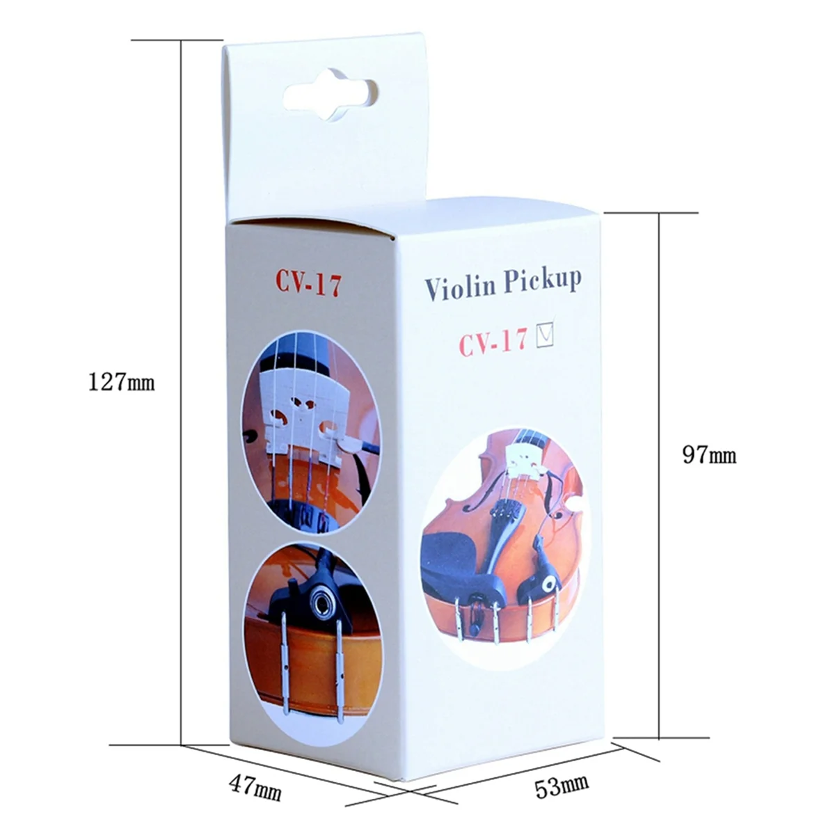 Pickup for Violin Electronic Organ Instant Authentic Acoustic Sound - Easy to Mount Adjusting Placement CV-17