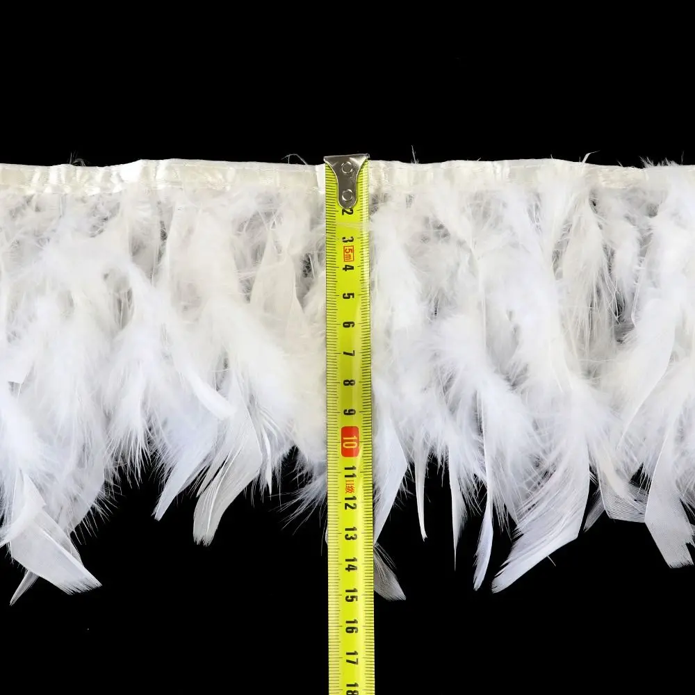 1 เมตรงานแต่งงานธรรมชาติตุรกี Feathers เย็บตกแต่งริบบิ้นพู่ Feathers Trim Home Decor 10-15 ซม.เครื่องแต่งกายผ้า