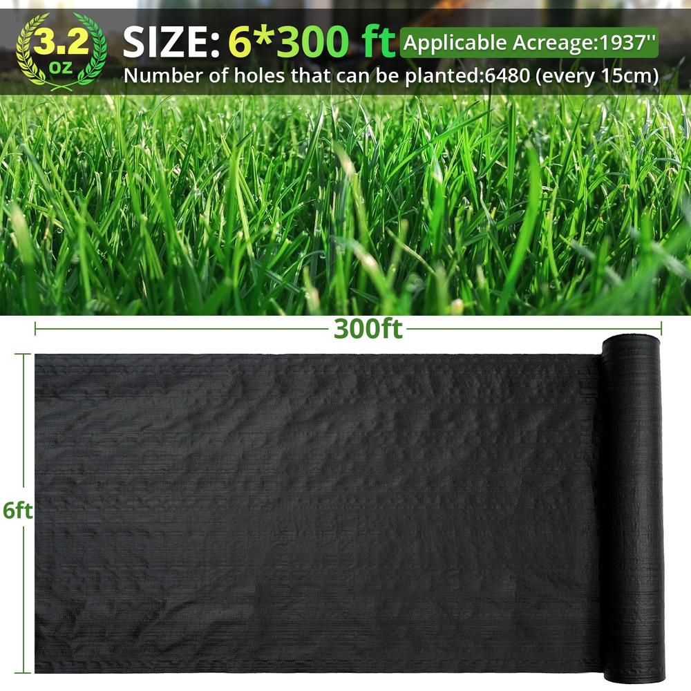 Heavy Duty Geotextile Fabric Weed Barrier Ground Cover Mat Gardening