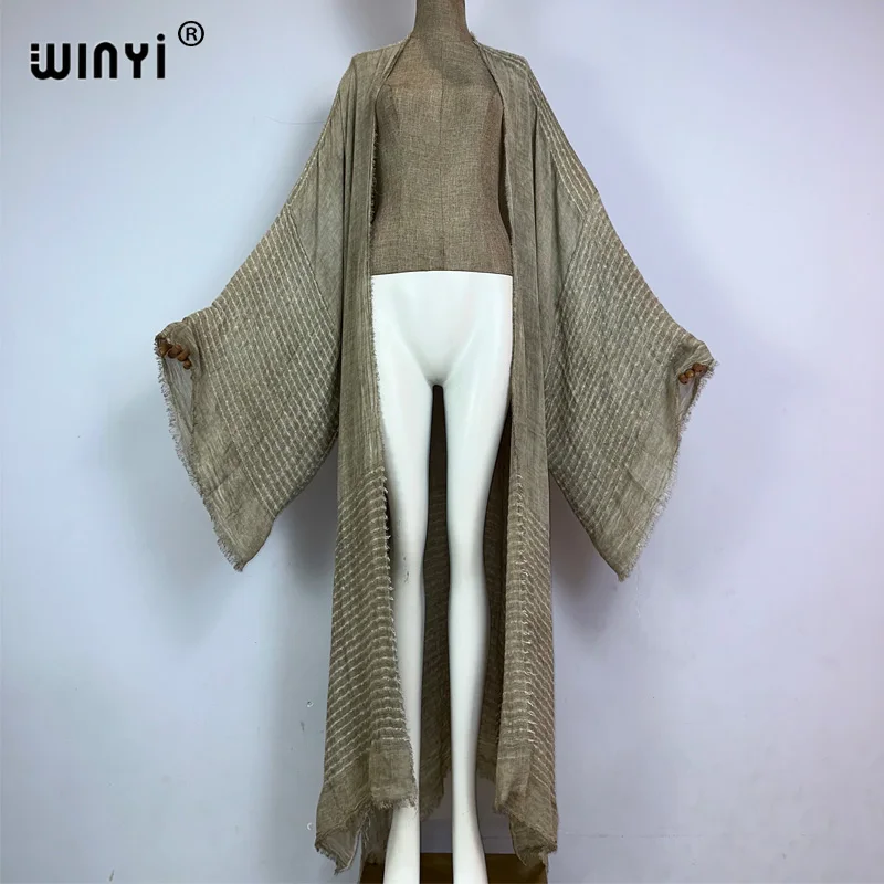 WINYI 高品質快適な女性ソフトカーディガンルーズドレスパーティー自由奔放に生きるマキシビーチホリデー水泳カバーアップアフリカ着物