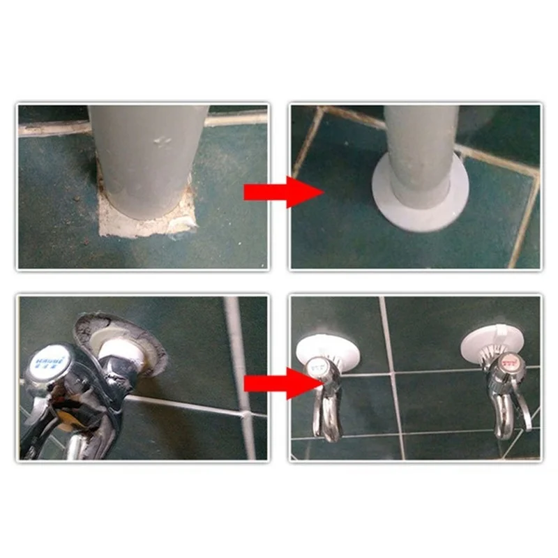 2 ชิ้นพลาสติกผนังท่อฝาครอบก๊อกน้ําวาล์วมุมท่อปลั๊กตกแต่ง snap - on แผ่นอุปกรณ์ครัว