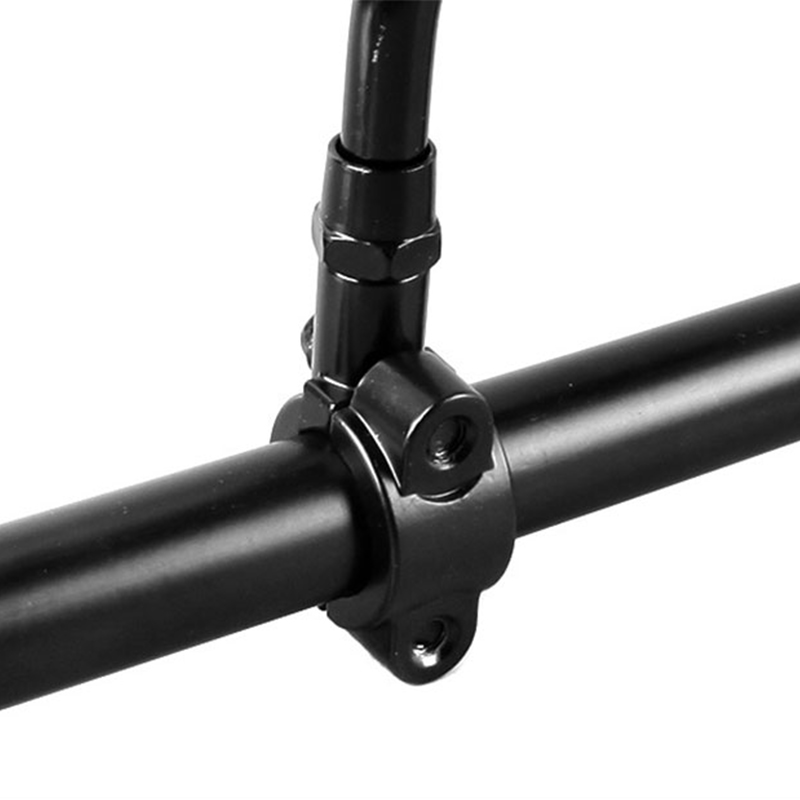 2Pcs Motorcycle Handlebar Mirror Mount Clamp 10mm Thread Rearview Mirror Holder Adapter Bracket Retainer Black