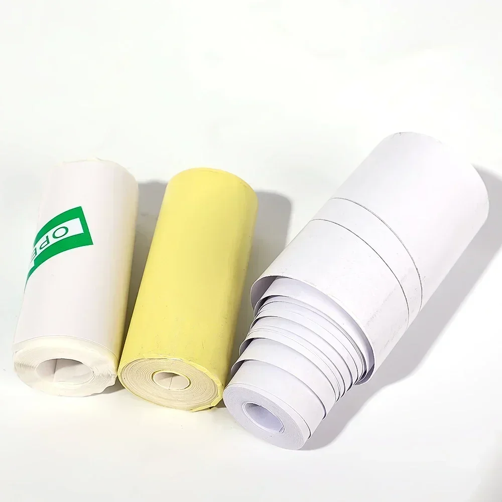 1/3/5 Rolls 57x25mm Mini Printer Thermal Paper Label Sticker Self-adhesive Paper for Kids Instant Print Camera Pocket Printer