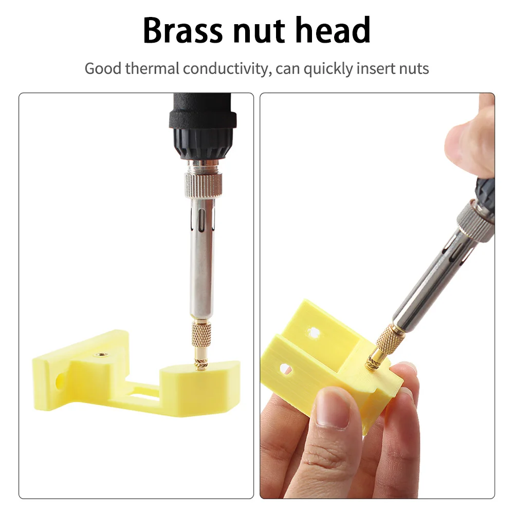 TS/T65 Heat Insert Nut kit 3D threaded hole Implanted Hot Melt Brass Nut Pressure M2-M8 tip kit for TS101/Pinecil Soldering Iron