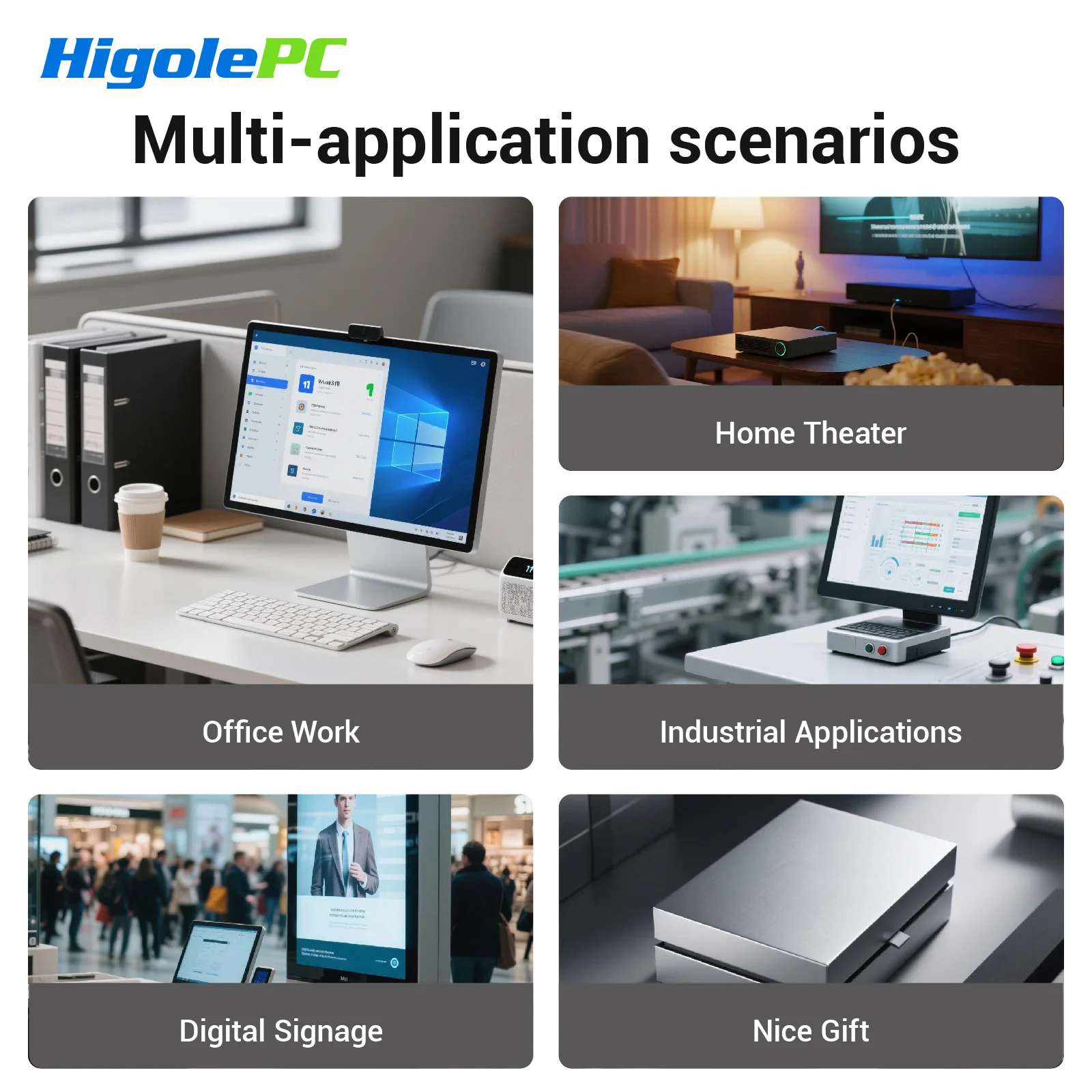 Higole Gole 1 Pro 5.5'' Fanless Mini PC Intel J4105 Windows 11 WiFi5 8G 128G 2500mAh with Screen Laptop Desktop PC Mini Computer