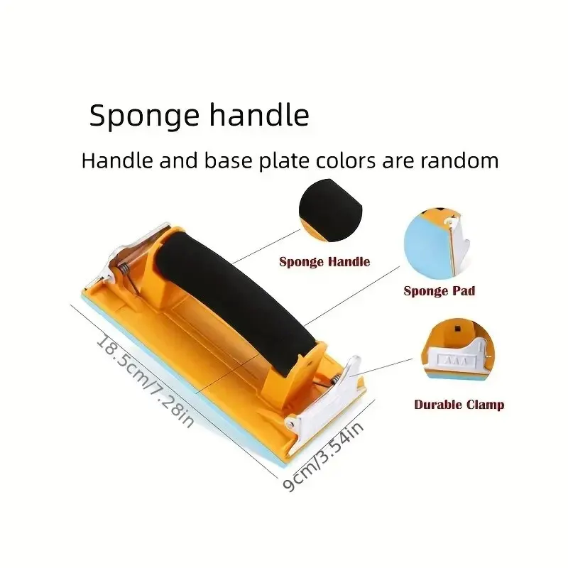 1 pezzo di supporto per carta vetrata strumenti per lucidare la parete carta vetrata in plastica piastra di ferro supporto per carta vetrata manico in spugna supporto per sabbia