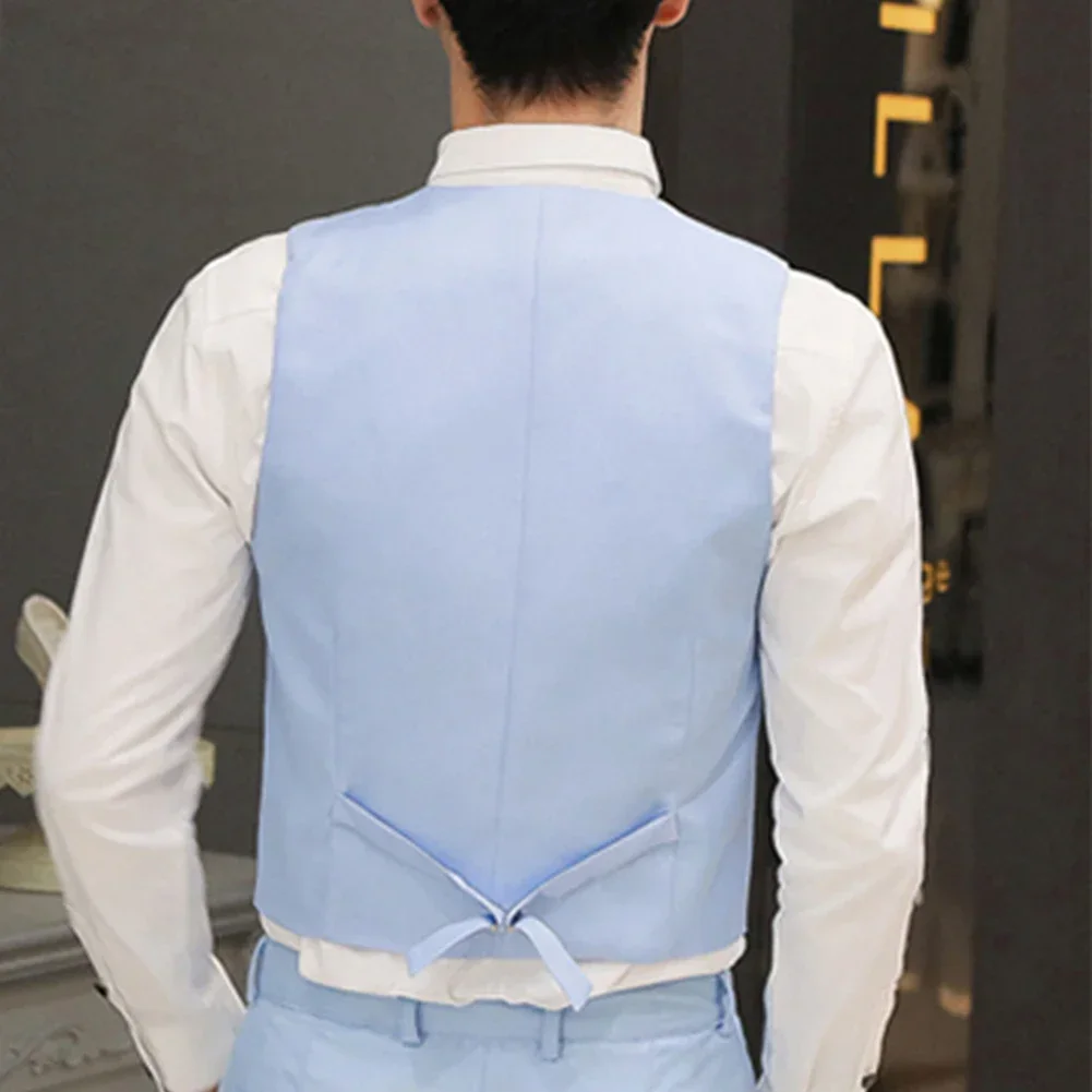New Formal Business Suit Vest For Men Single Breasted V Neck Slim Fit Man Social Tuxedo Waistcoat Coat Vests Male Clothing