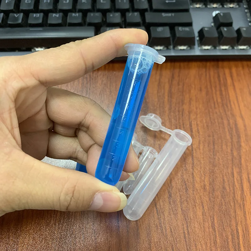 10 Chiếc 2ML/5ML/10ML Phòng Thí Nghiệm Tiếp Liệu Mẫu Trong Suốt Nhựa Vi Ly Tâm Ống Ống Nghiệm kẹp Phòng Thí Nghiệm Hộp Đựng Nắp