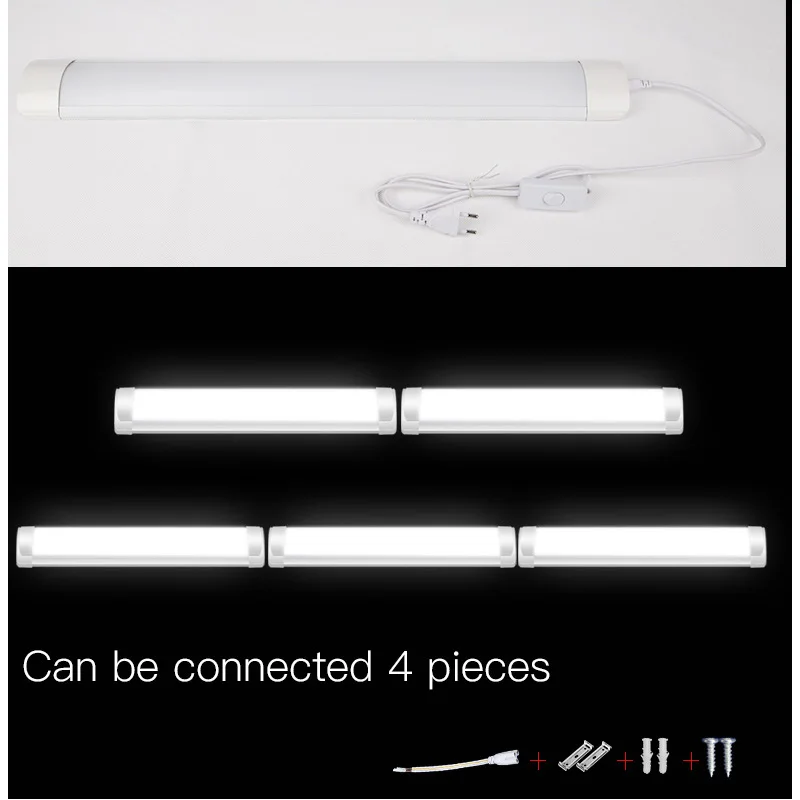 Led 220V Ống Đèn Phòng Dải Đèn Ốp Trần Đèn Tuýp Đèn Cho Nhà Phòng Ngủ Tủ Bếp Chiếu Sáng Trong Nhà Đèn 110V Ống