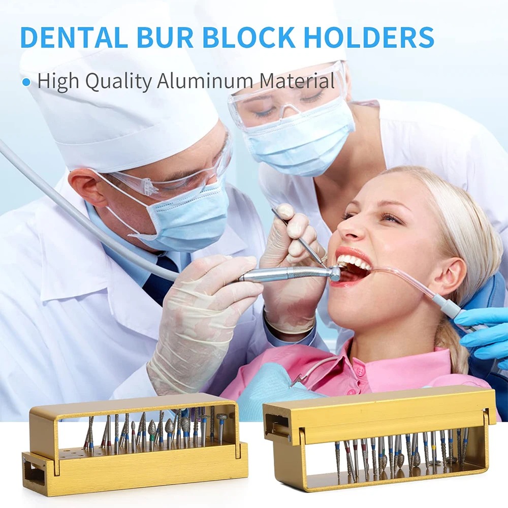 1 stück 30 Löcher Dental Burs Bohrer Desinfektion Block FG Bur Sterilisation Halter Autoklavierbar Aluminium Zahnmedizin Materialien Werkzeuge