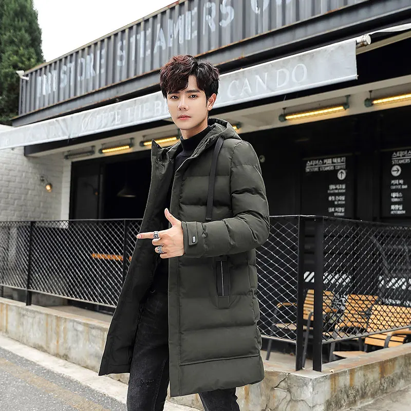 Parkas largas y cálidas con capucha para hombre, abrigo, prendas de vestir, trajes clásicos a prueba de viento, Parka con bolsillo, otoño e invierno, 2022