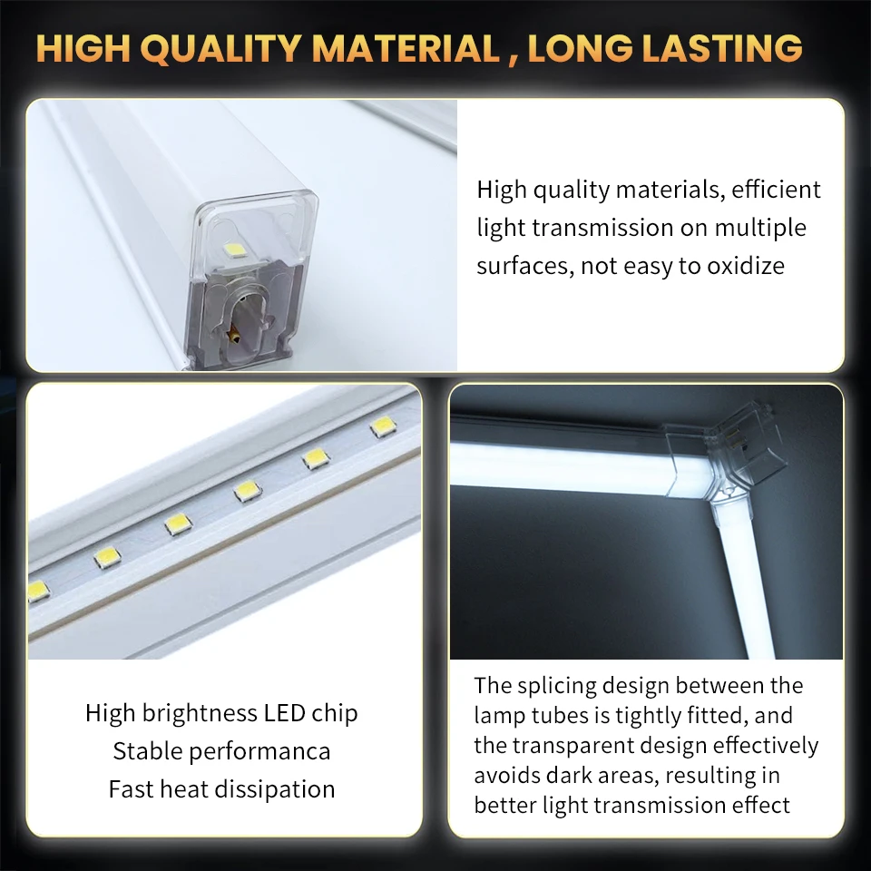 Impuesto excluido, agregue en el pago si aplicable; 1% de descuento adicional con monedas Luces de garaje Lámpara hexagonal 110-240 V Tubo LED Barra de panal