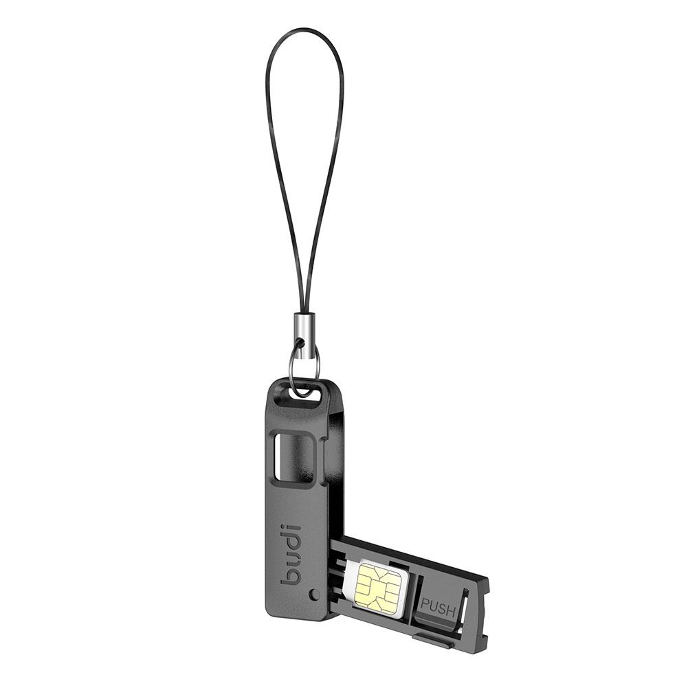 Ranura de almacenamiento para tarjeta de teléfono, ranura de almacenamiento para eyector de tarjeta SIM TF desmontable con cordón, caja de almacenamiento con ranura para tarjeta multifunción antipérdida