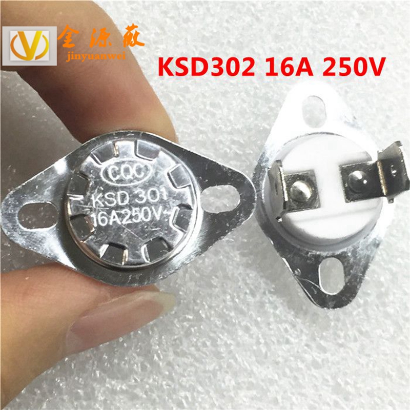 New original KSD301/302 40℃-150℃ 16A 250V normally closed water heater switch temperature control switch ceramic