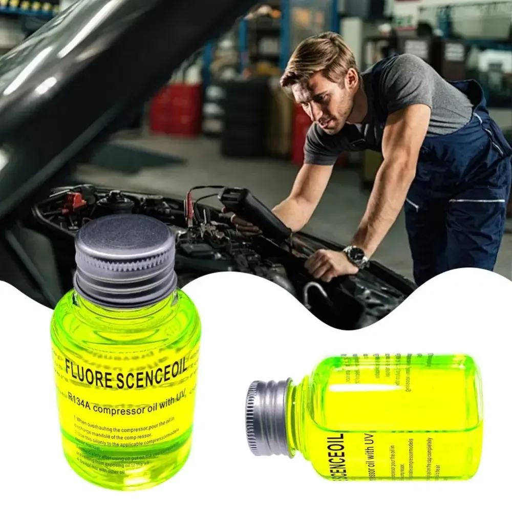 60ml Auto Airconditioner Lek Fluorescerende Auto Airconditioning Reparatie Olie Licht Pijpleiding Detectie Tracer Tool