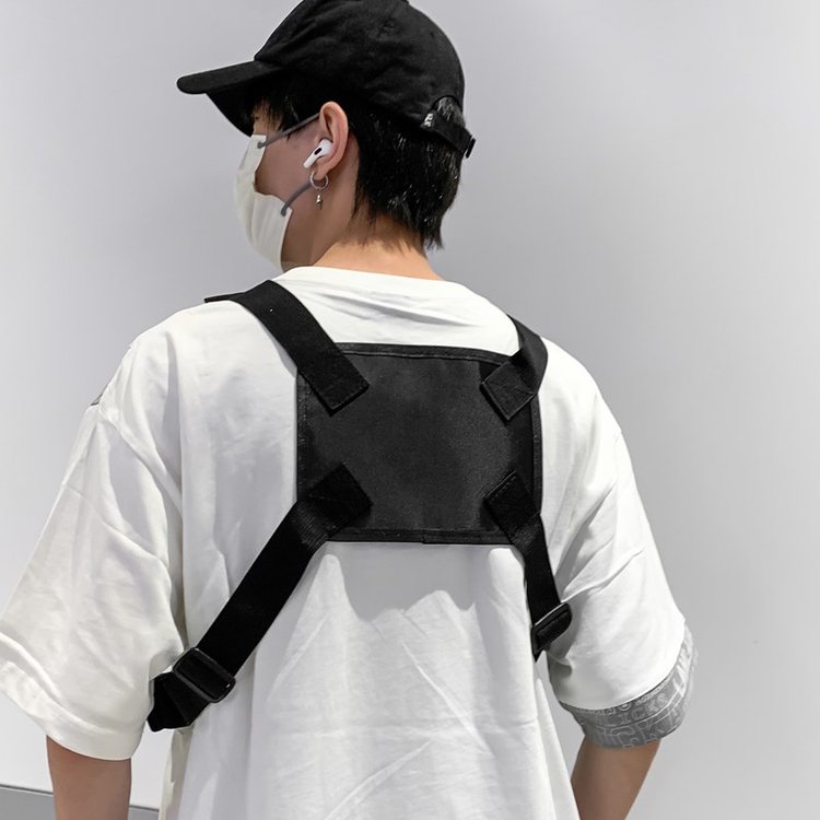 Nova Bolsa Tática Multifuncional para Motocicleta, Estilo Casual, Bolsa de Colete com Bolso Interno em Tecido de Nylon io