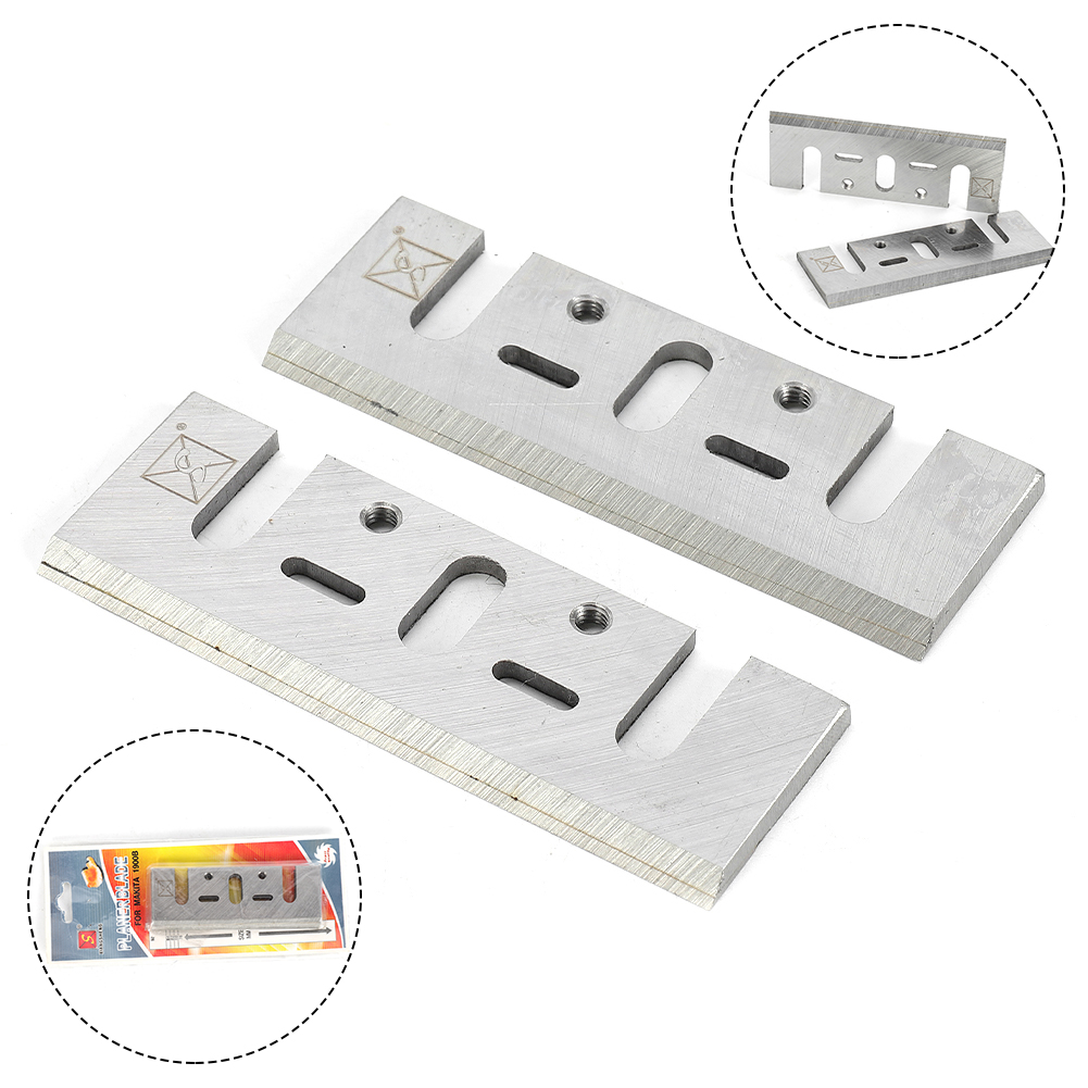 2Pcs 82mm Electric Planer Blade Cutter HSS Edge Wood Planer Cutting For Makita-1900B KP0800 D26676 DW680 Woodworking Tools