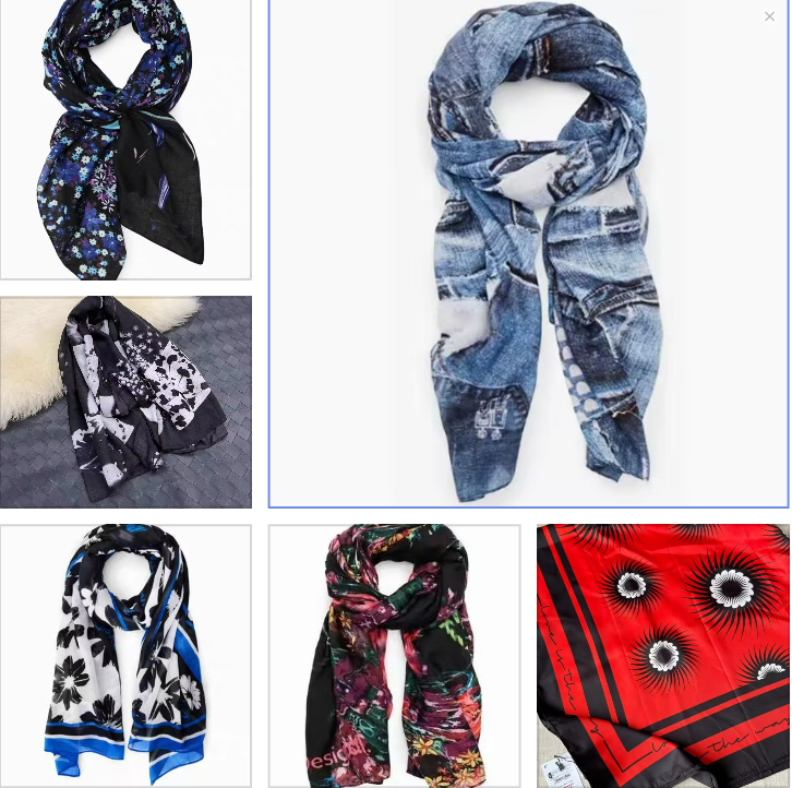 Новые модные, красочные и универсальные шали и шарфы из Испании для внешней торговли оригинальным заказом.