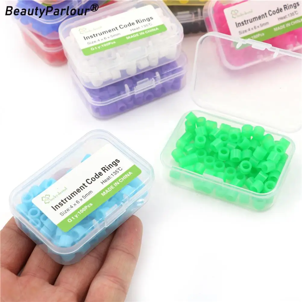 100PCS/box Multi-Color Silicone Dental Instrument Color Code Rings Autoclavable Disinfection Orthodontic Circle Universal
