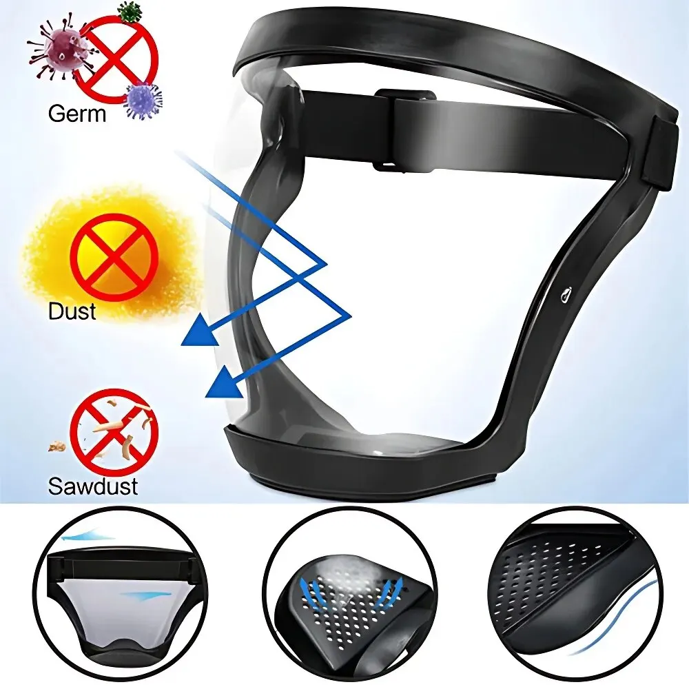 Maschera protettiva antiappannamento maschera per saldatura maschera antipolvere Anti-spruzzo casco trasparente confortevole protegge la copertura della maschera per gli occhi