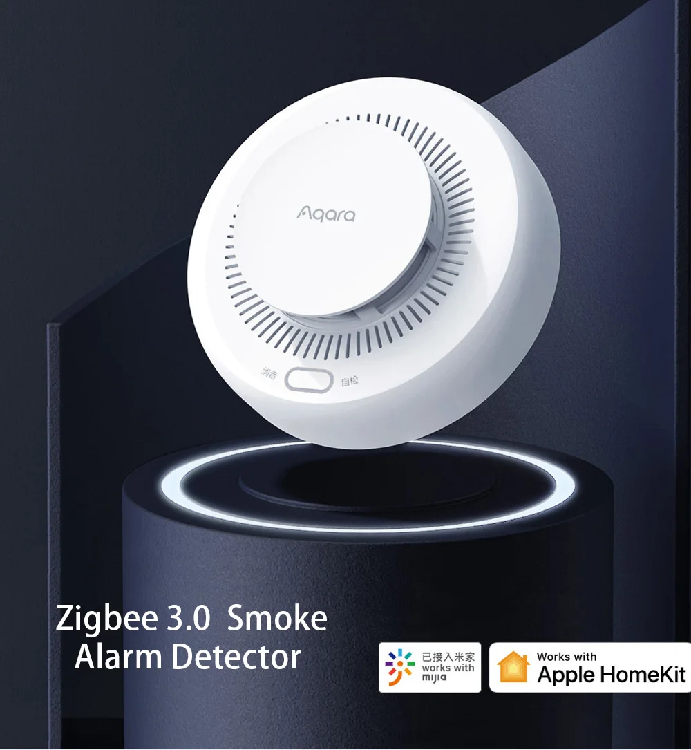 New Aqara Smoke Alarm Detector Sensor JY-GZ-01AQ Highly Sensitive Smoke Detection Work With Homekit Zigbee 3.0 Homekit Mi Home