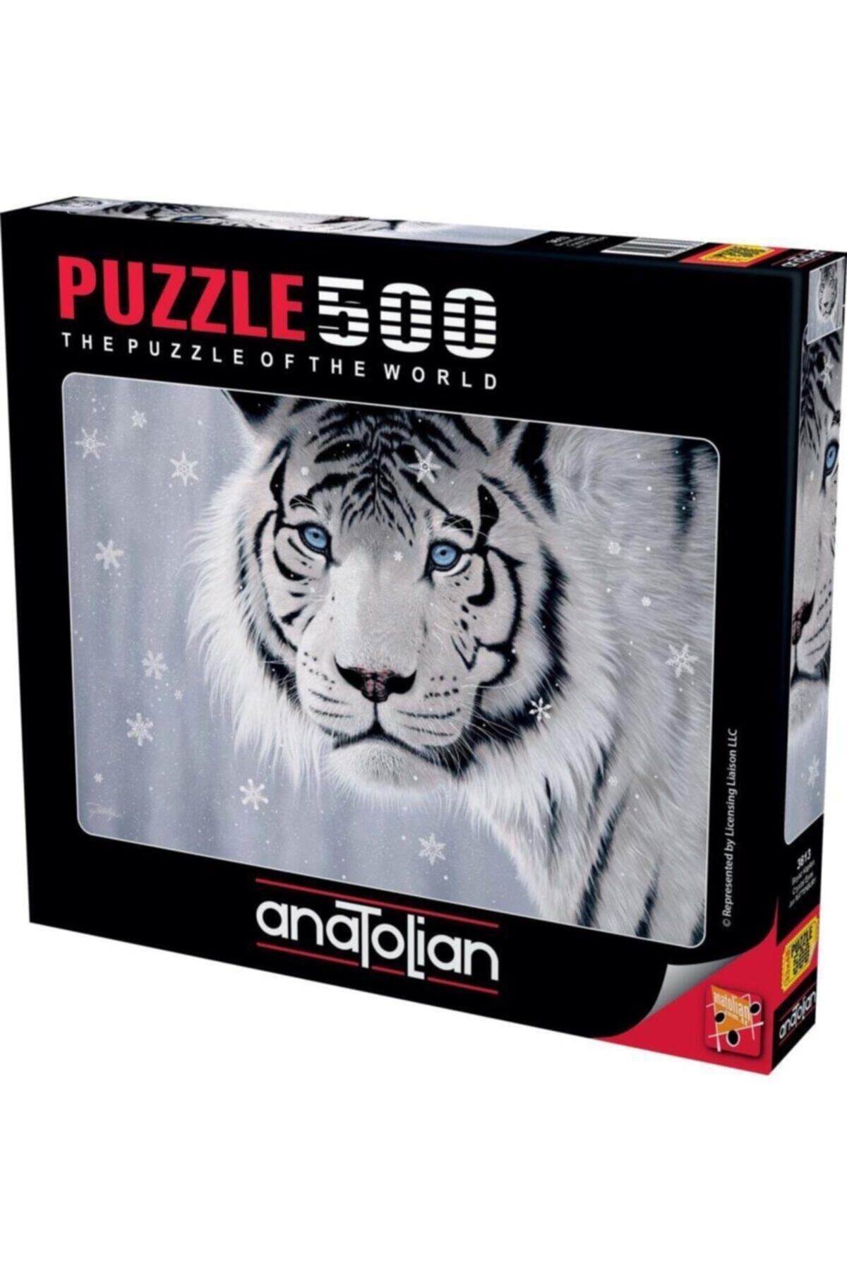 Harimau Putih 500 Buah Jigsaw Puzzle Jigsaw Puzzle Gambar Mainan Jigsaw untuk Orang Dewasa Pengasah Otak Jigsaw Puzzle Mainan