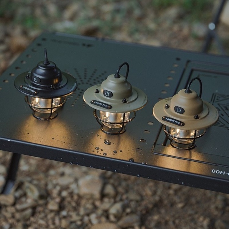 Shine Trip Outdoor Retro Smalldroplight, Campingplatzlampe, Atmosphärenlampe, USB-Ladezeltlicht, LED-Camping-Hängelampe