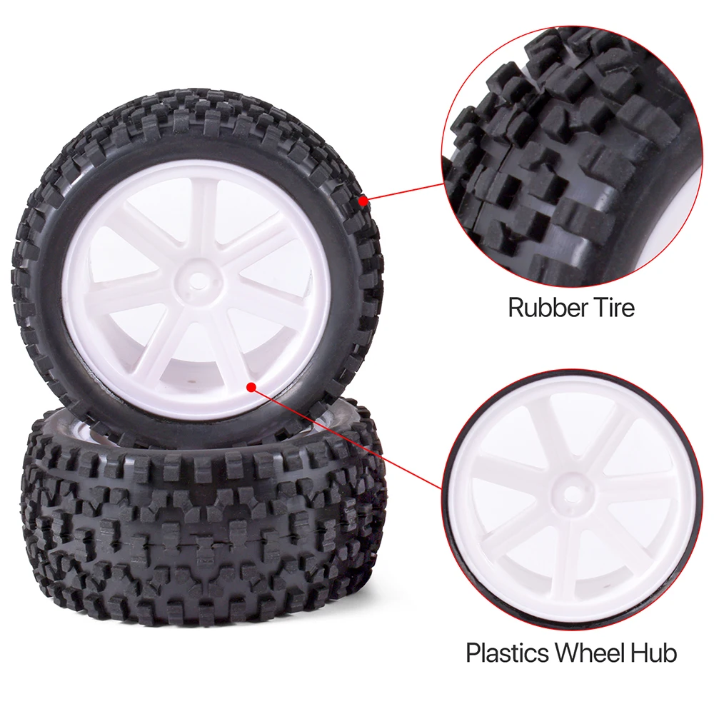 RC Car Wheels and Tires 1/10 Scale 12mm Hex for 144001 124019 12428 124017 124016 124018 Redcat、HSP、HPI、Traxxas  Upgrade Parts