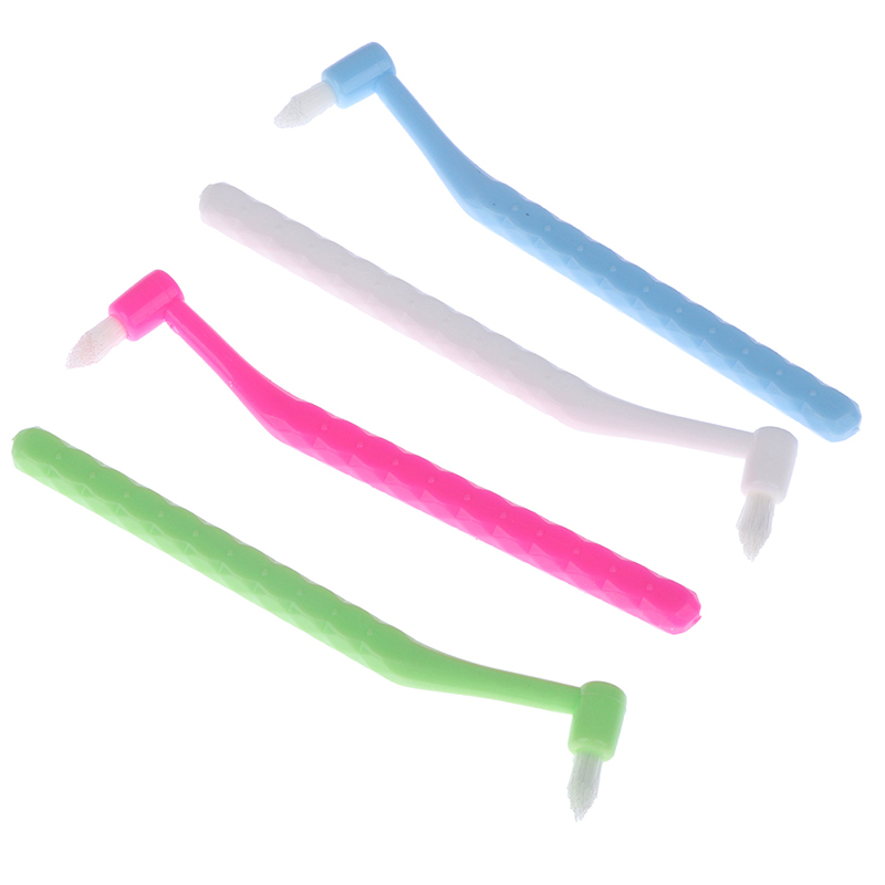 Cepillo Interdental de ortodoncia, cepillo de dientes suave de un solo haz, herramienta de cuidado bucal, pelo suave de cabeza pequeña, 1 ud.