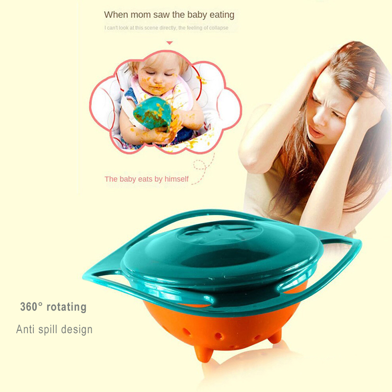 Universele Gyro Kom 360 Graden Rotatie Morsbestendige Voeding Schotels Voor Baby Training Kinderen Roterende Balans Nieuwigheid Gyro